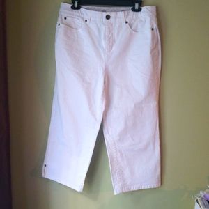 Christopher and Banks white capris size 12